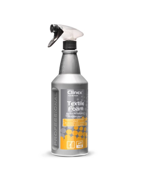 Skalbimo putos, skirtos valyti dėmes nuo kilimų, baldų ir apmušalų CLINEX Textile Foam 1L Skalbimo putos, skirtos valyti dėmes nuo kilimų, baldų ir apmušalų CLINEX Textile Foam 1L