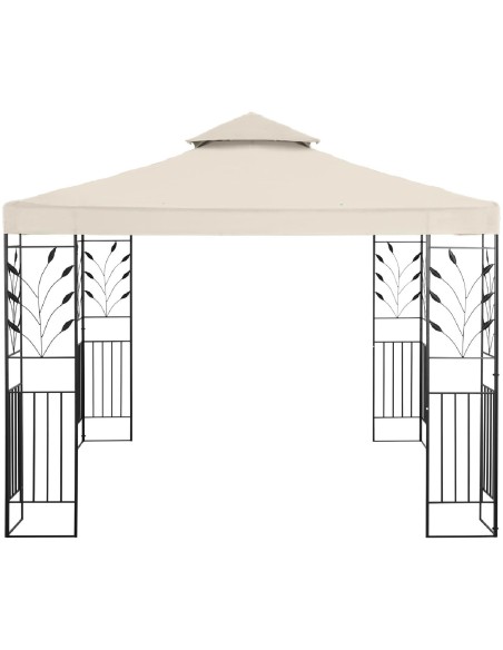 Sodo paviljono dekoratyvinė pavėsinė sulankstoma 3 x 3 x 2,6 m kremo Sodo paviljono dekoratyvinė pavėsinė sulankstoma 3 x 3 x 2,6 m kremo
