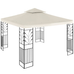 Sodo paviljono dekoratyvinė pavėsinė sulankstoma 3 x 3 x 2,6 m kremo