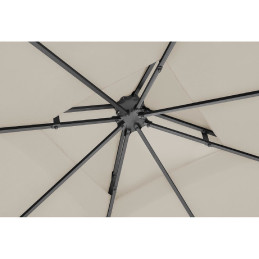 Sodo paviljono dekoratyvinė pavėsinė sulankstoma 3 x 3 x 2,6 m kremo
