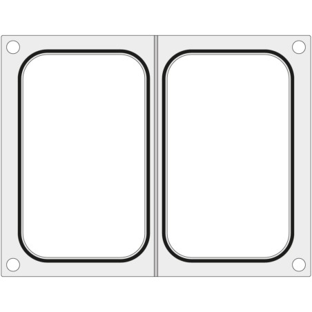 Formos matrica Hendi suvirinimo aparatui dviejų padėklų konteineriams 178x113 mm - Hendi 805589