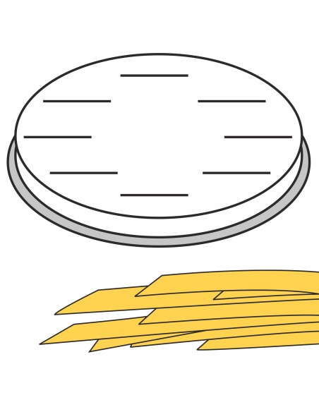 Makaronų gaminimo aparatas FETTUCCINE plokščios juostelės, 16 skylių 8x1 mm MPF2.5/4 - Hendi 229354 Makaronų gaminimo aparatas FETTUCCINE plokščios juostelės, 16 skylių 8x1 mm MPF2.5/4 - Hendi 229354
