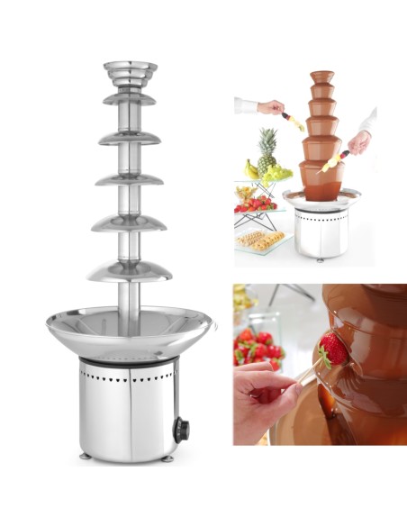 Fondue šokoladinis fontanas 6 lygių plienas 300 W - Hendi 274163 Fondue šokoladinis fontanas 6 lygių plienas 300 W - Hendi 274163