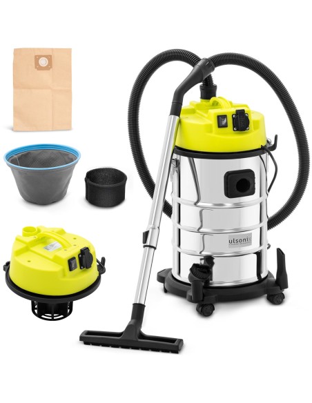Pramoninis statybinis dulkių siurblys šlapiam ir sausam darbui VDE 1,4 kW 30 l Pramoninis statybinis dulkių siurblys šlapiam ir sausam darbui VDE 1,4 kW 30 l