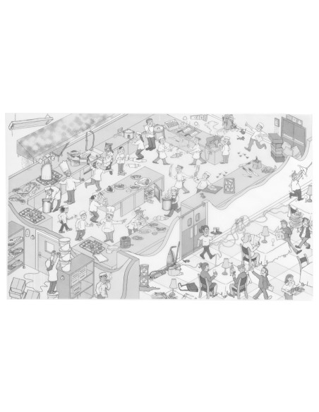 Pergamentinis popierius bulvyčių užkandžiams spaudai KITCHEN 500 vnt 258x425 mm - Hendi 678206