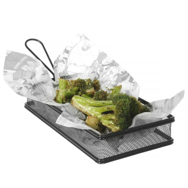 Pergamentinis popierius bulvyčių užkandžiams spaudai KITCHEN 500 vnt 258x425 mm - Hendi 678206