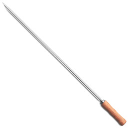 Iešmelių pagaliukas BBQ dešrelių kepimui vėrinukai Churrasco nerūdijantis Siauras ilgis 650 mm