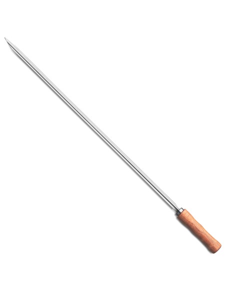 Iešmelių pagaliukas BBQ dešrelių kepimui vėrinukai Churrasco nerūdijantis Siauras ilgis 650 mm Iešmelių pagaliukas BBQ dešrelių kepimui vėrinukai Churrasco nerūdijantis Siauras ilgis 650 mm