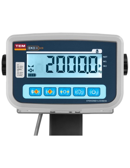Kalibruotos mobiliojo sandėlio platformos svarstyklės 2000/1 kg 150x150 cm LCD Kalibruotos mobiliojo sandėlio platformos svarstyklės 2000/1 kg 150x150 cm LCD
