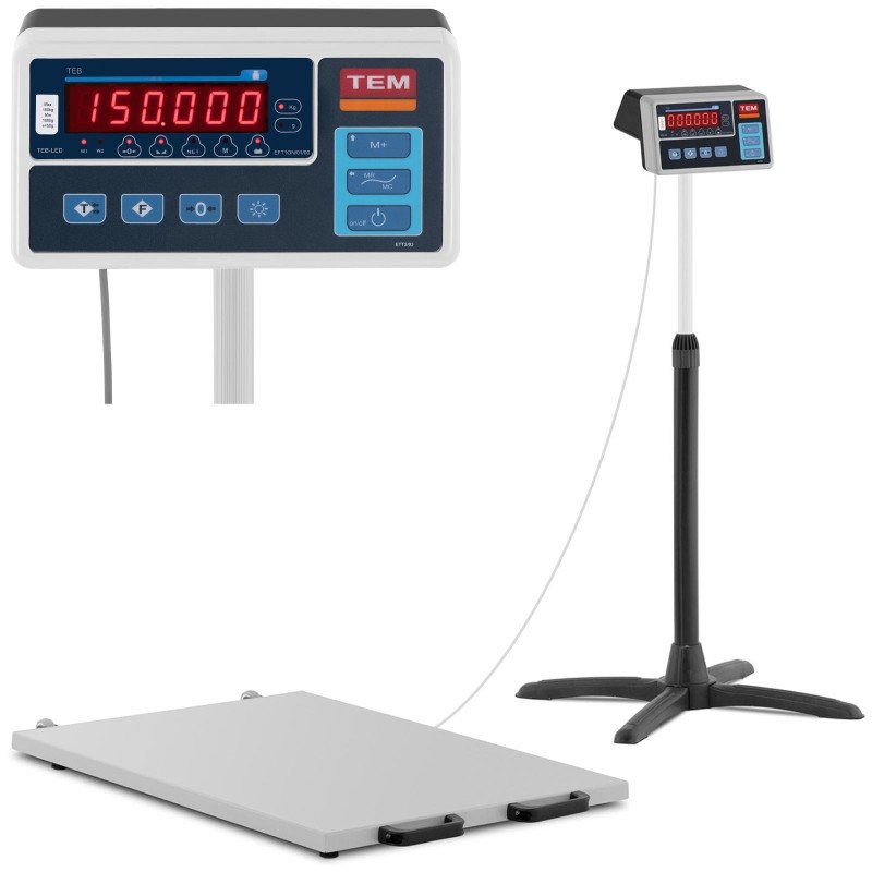 Veterinarinės platforminės svarstyklės kalibruotos 150/0,05 kg 650x950 mm LED