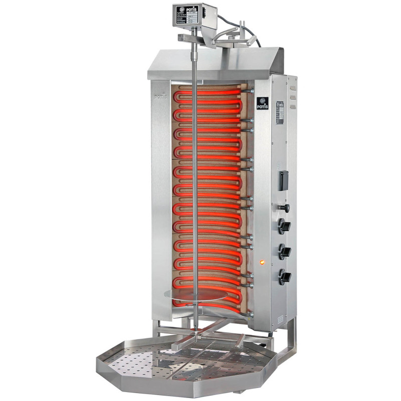 Orkaitės grilis kebabų virimo aparatas giroskopas elektrinis profesionalus POTIS įėjimas 50 kg 400 V 9 kW