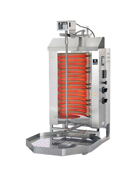 Orkaitės grilis kebabų virimo aparatas giroskopas elektrinis vertikalus POTIS įėjimas 30 kg 400 V 6 kW Orkaitės grilis kebabų virimo aparatas giroskopas elektrinis vertikalus POTIS įėjimas 30 kg 400 V 6 kW