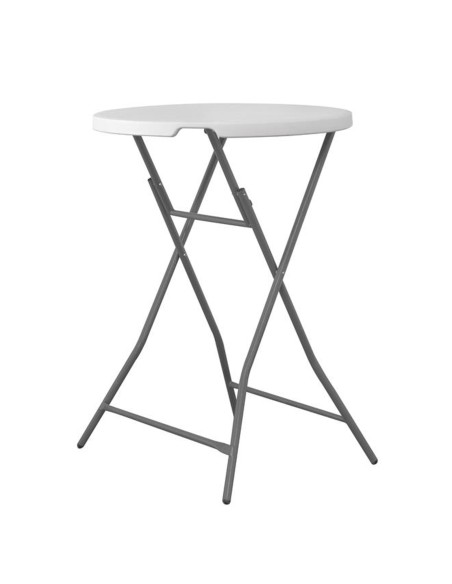 Sulankstomas baltas apvalus baro maitinimo stalas, sk. nuo 80 cm iki 80 kg – Hendi 810958