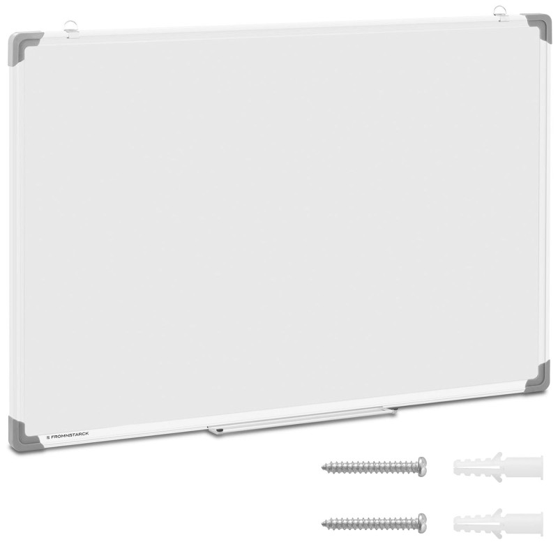 Balta sausa šluoste nuvaloma magnetinė lenta 60x90 cm