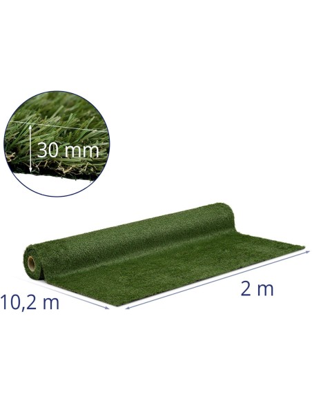 Dirbtinė žolė terasos balkonui minkšta 30 mm 14/10 cm 200 x 1000 cm Dirbtinė žolė terasos balkonui minkšta 30 mm 14/10 cm 200 x 1000 cm