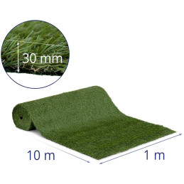 Dirbtinė žolė terasos balkonui minkšta 30 mm 14/10 cm 100 x 1000 cm
