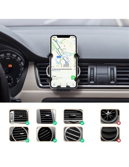 Gravity automobilinis telefono laikiklis juodas Gravity automobilinis telefono laikiklis juodas