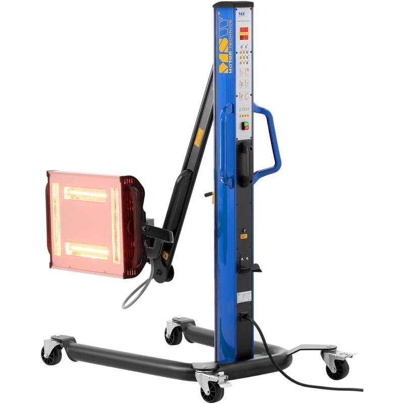 Infraraudonųjų spindulių radiatorius automobilio kėbulo dažymui ir džiovinimui ant 4 x 1000 W stovo