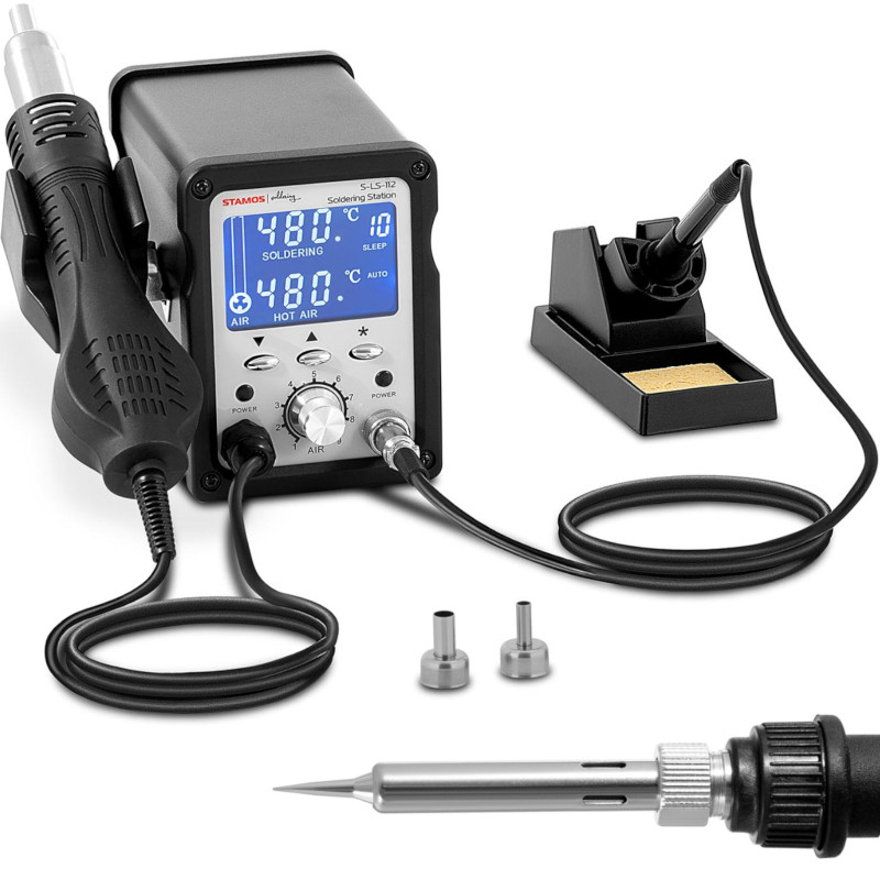 Karšto oro litavimo stotis SMD LCD 200-480C 102W 750W