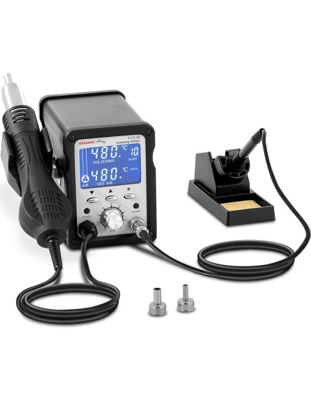 Karšto oro litavimo stotis SMD LCD 200-480C 102W 750W Karšto oro litavimo stotis SMD LCD 200-480C 102W 750W