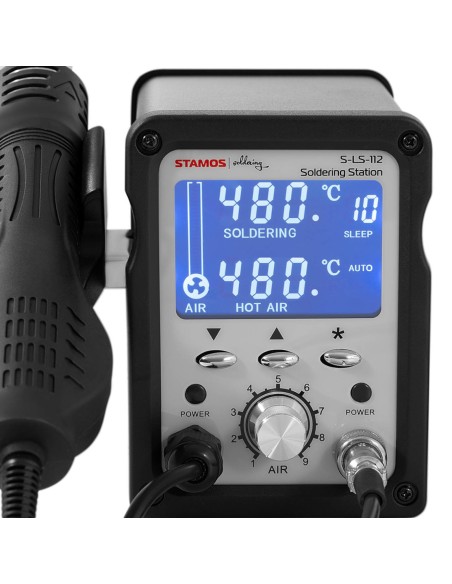 Karšto oro litavimo stotis SMD LCD 200-480C 102W 750W Karšto oro litavimo stotis SMD LCD 200-480C 102W 750W
