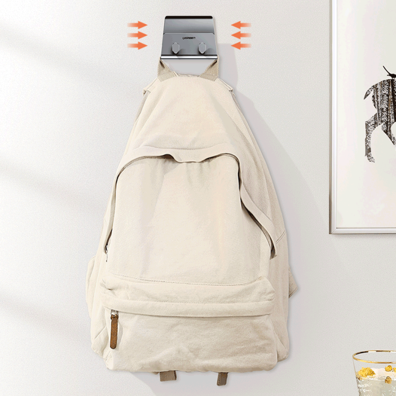 Sieninis laikiklis išmaniajam telefonui ir planšetiniam kompiuteriui, metalinė juoda lipni pakaba