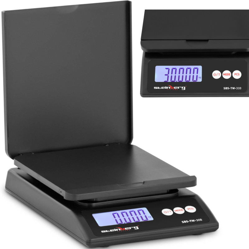 Pašto svarstyklės laiškų siuntiniams LCD 30 kg / 1 g