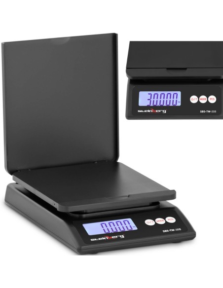 Pašto svarstyklės laiškų siuntiniams LCD 30 kg / 1 g Pašto svarstyklės laiškų siuntiniams LCD 30 kg / 1 g