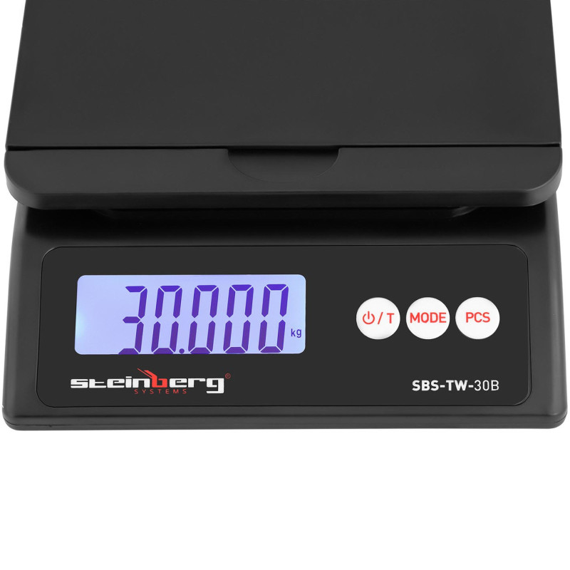 Pašto svarstyklės laiškų siuntiniams LCD 30 kg / 1 g