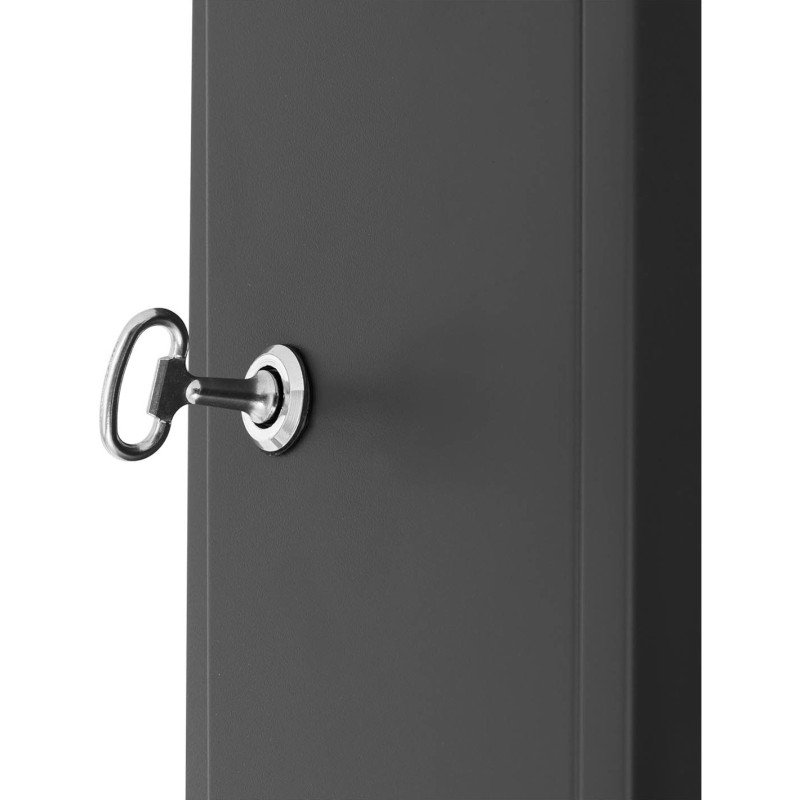 Lauko šiukšliadėžė miesto atliekoms su stogeliu, atidaroma STEEL 68 l juoda