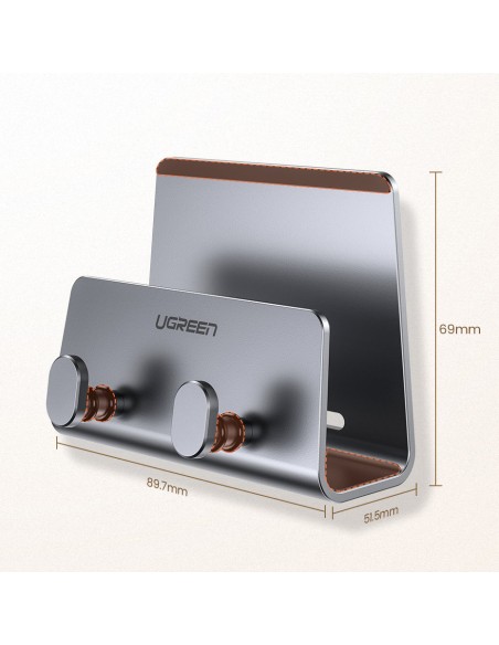 Sieninis laikiklis išmaniajam telefonui ir planšetiniam kompiuteriui, metalinė juoda lipni pakaba Sieninis laikiklis išmaniajam telefonui ir planšetiniam kompiuteriui, metalinė juoda lipni pakaba