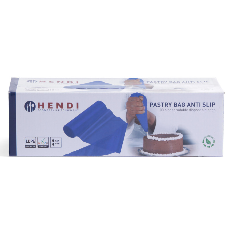 Kūgių maišeliai vamzdynams ir dekoravimui karšta ir šalta HACCP mase, 100 vnt. ritinys - Hendi 557303