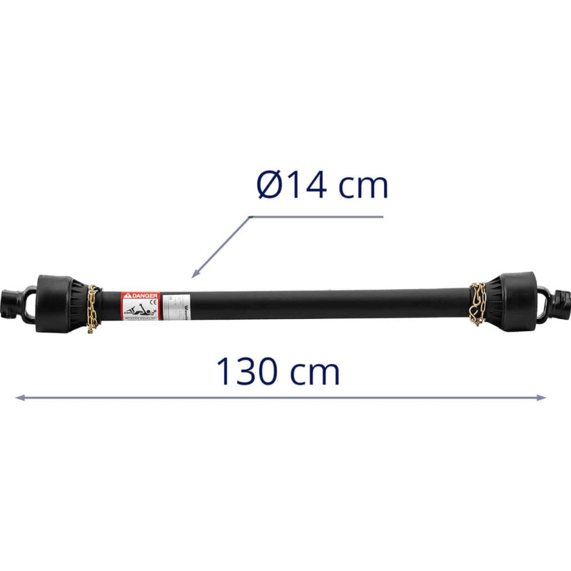Kardaninis velenas šarnyrinis teleskopinis velenas 127-194 cm 1 3/8'' 6 dantukai