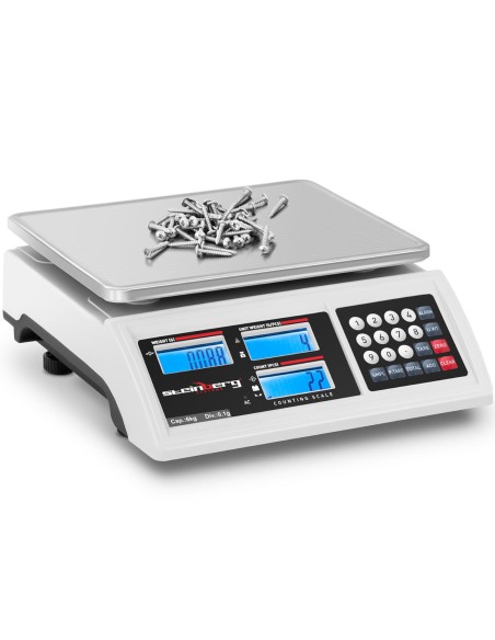 Komercinis svarstyklių skaičiavimas LCD RS232 6000 g / 0,1 g Komercinis svarstyklių skaičiavimas LCD RS232 6000 g / 0,1 g