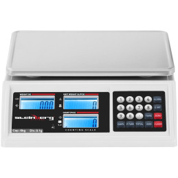Komercinis svarstyklių skaičiavimas LCD RS232 6000 g / 0,1 g