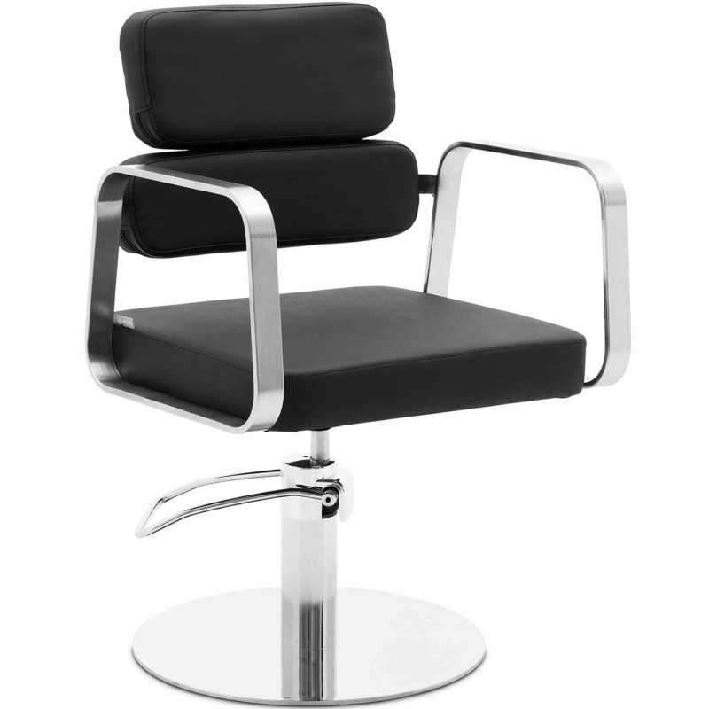 TRURO kosmetinė kirpėjo kėdė, aukštis 46-61 cm - juoda