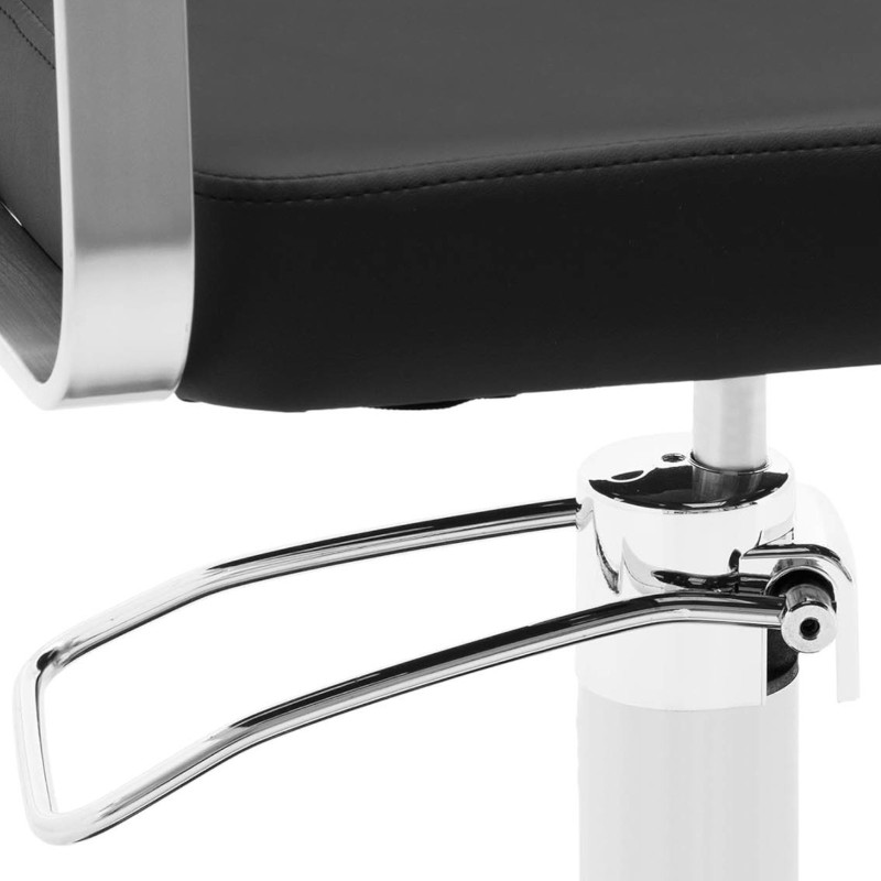 TRURO kosmetinė kirpėjo kėdė, aukštis 46-61 cm - juoda