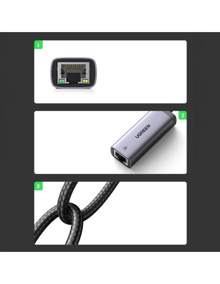 Išorinis tinklo adapteris USB Type C - RJ45 1Gbps Išorinis tinklo adapteris USB Type C - RJ45 1Gbps