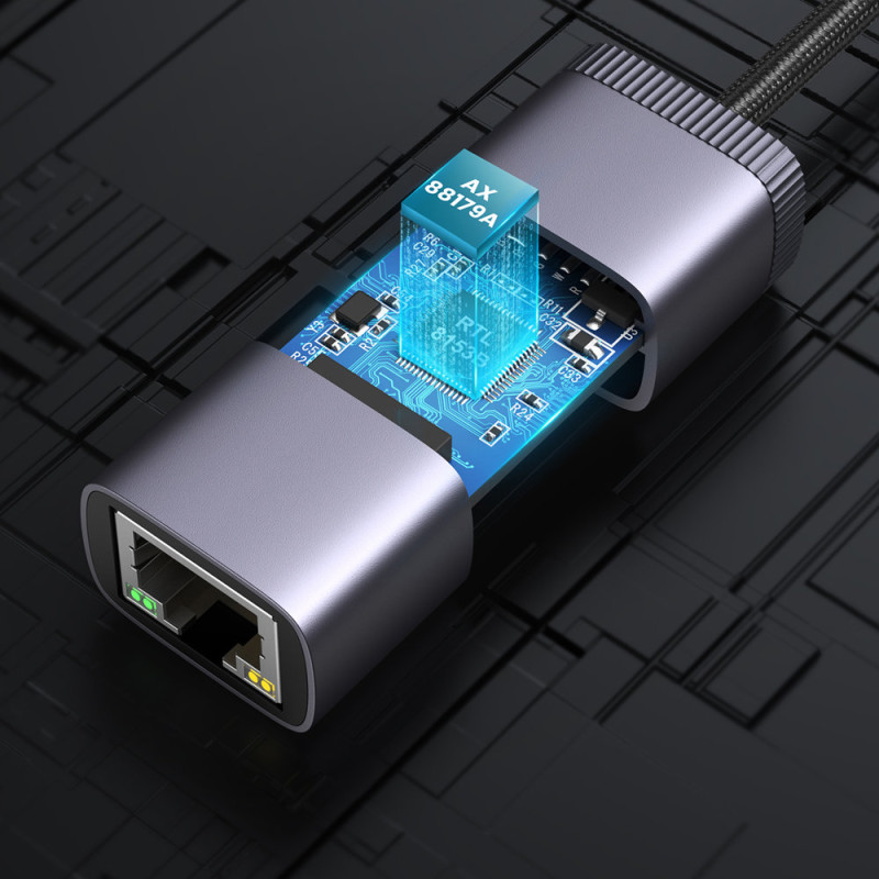 Išorinis tinklo adapteris USB Type C - RJ45 1Gbps