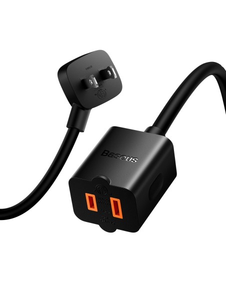 Prailginimo laidas su mini maitinimo juostele PowerCombo 1m EU ir UK juoda Prailginimo laidas su mini maitinimo juostele PowerCombo 1m EU ir UK juoda
