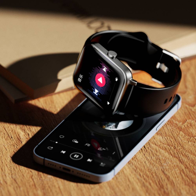 Išmanusis laikrodis Xiaomi QCY GTS S2 stilingas juodas