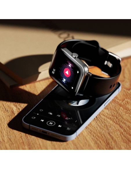 Išmanusis laikrodis Xiaomi QCY GTS S2 stilingas juodas Išmanusis laikrodis Xiaomi QCY GTS S2 stilingas juodas