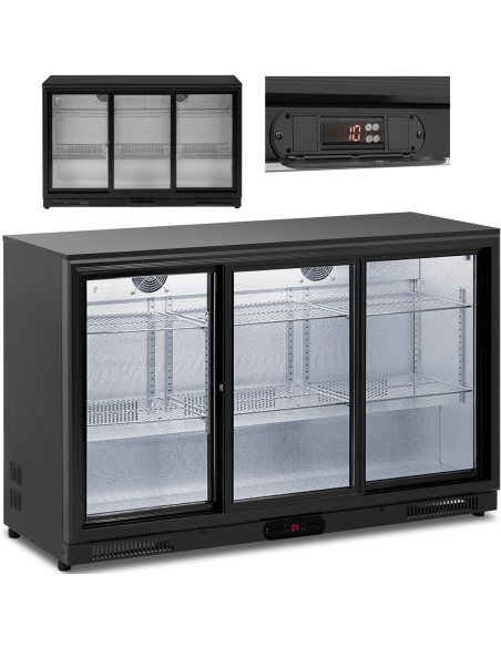 Stiklinis šaldytuvas gėrimams 318 l 220 W