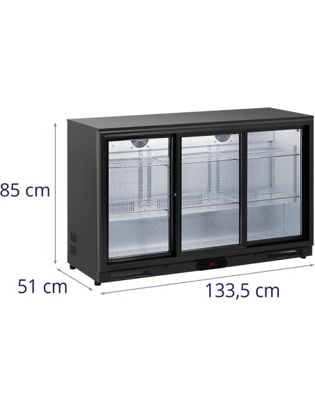 Stiklinis šaldytuvas gėrimams 318 l 220 W