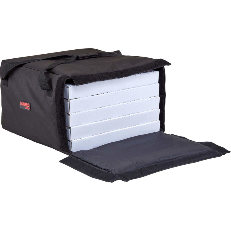 Termo pristatymo krepšys 5-6 dėžėms picos transportuoti 49,5 x 49,5 x 32 cm - juodas