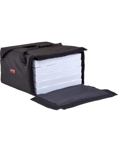 Termo pristatymo krepšys 5-6 dėžėms picos transportuoti 49,5 x 49,5 x 32 cm - juodas