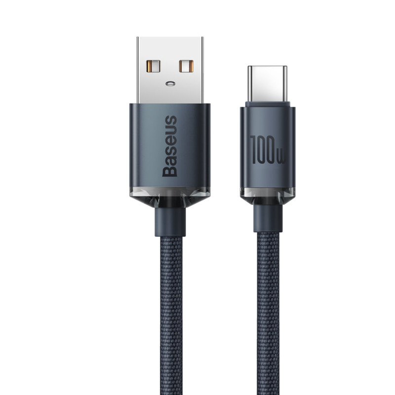 USB-C laidas greitam įkrovimui ir duomenų perdavimui 100W 2m juodas