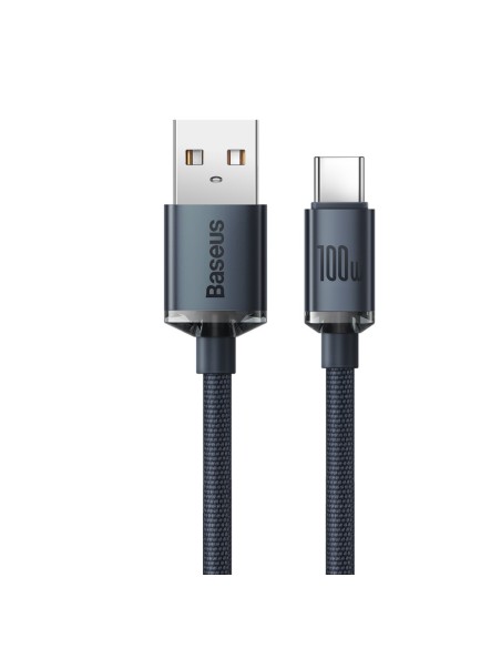 USB-C laidas greitam įkrovimui ir duomenų perdavimui 100W 2m juodas USB-C laidas greitam įkrovimui ir duomenų perdavimui 100W 2m juodas