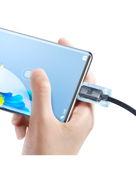 USB-C laidas greitam įkrovimui ir duomenų perdavimui 100W 2m juodas USB-C laidas greitam įkrovimui ir duomenų perdavimui 100W 2m juodas