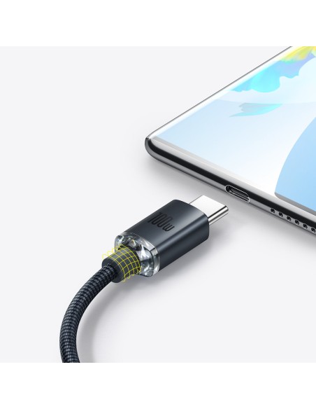 USB-C laidas greitam įkrovimui ir duomenų perdavimui 100W 2m juodas USB-C laidas greitam įkrovimui ir duomenų perdavimui 100W 2m juodas